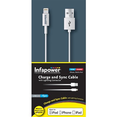 Apple Lightning charge & synch cableP011 - Length 1.0m