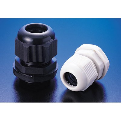 M12 IP68 Light Grey Nylon Cable Gland & Locknut