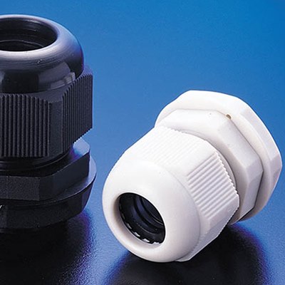 M32 IP68 Light Grey Nylon Cable Gland & Locknut.