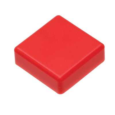 Tact switch key cap - 12mm square Red KTSC21R