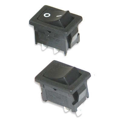 Black SPST Rocker switch - plain