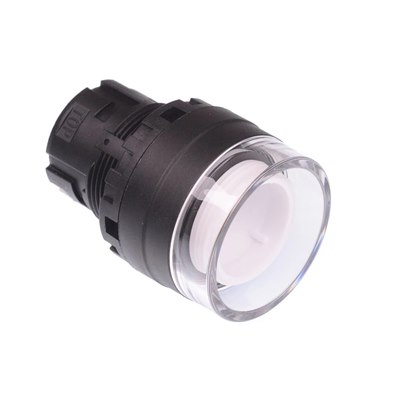 22mm Momentary Push Button Black Bezel with Shroud - YW1L-MF00