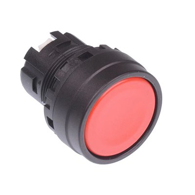 22mm momentary operator Black bezel Red button - YW1B-M1R