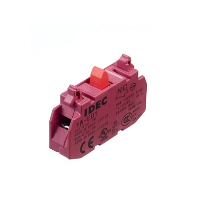 Single pole normally closed contact block Screw terminals - YW-E01