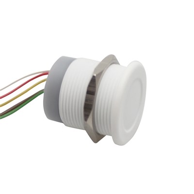 White plastic M22 Tri LED Piezo Switch 12V LED CPS22IPLWH-12RGB