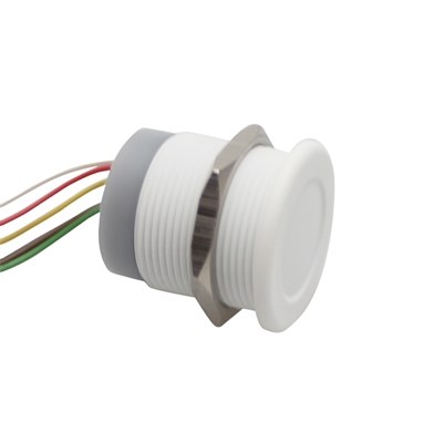 White plastic M22 Tri LED Piezo Switch 12V LED  CPS22IPLWH-12RGB