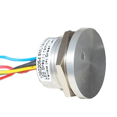 Point lit 22.5mm Piezo Switch Red/Green Flat button