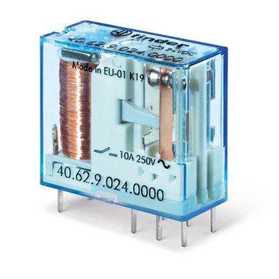 Finder relay DPDT 12V 10A PCB 40.62.7.012.4000