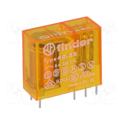 Finder 40.52 Relay 8A 110V 40.52.8.110.0000