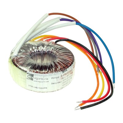 15VA toroidal 2x6 VAC output VTX-146-015-206