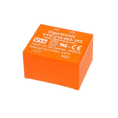 5V 3 Watt AC-DC Converter ﻿VTX-214-003-105