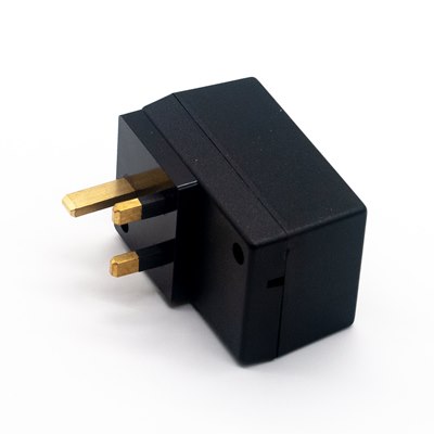 Black PS5 Plug-In Power Supply Case Plastic Earth Pin