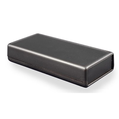 Grey case 112 x 66 x 28mm. Battery door & 1 removable panel 1593QGY