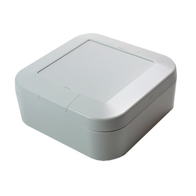 CHD91E4WG White Grey Low Profile Plastic Enclosure 100x100x40mm - Takachi WP10-10-4G