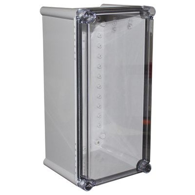 CHDX7-222C Clear lid heavy duty enclosure 380x190x130