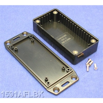 Flanged flame retardant Enclosure100L x 50W x 21H 1591AFLBK