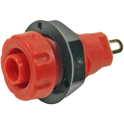 Shrouded 4mm socket Red FCR14461