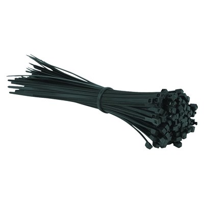 200mm x 4.8mm BLACK Cable Tie  (pack x 100)