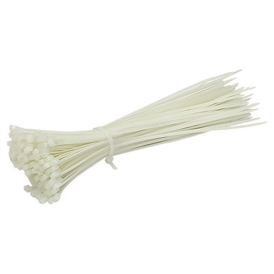 80mm x 2.5mm WHITE Cable Tie (pack x 100)