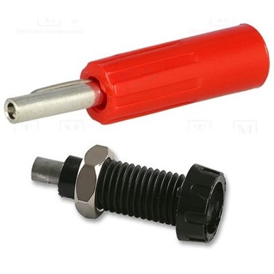 4mm plug Red - Deltron 550-0500