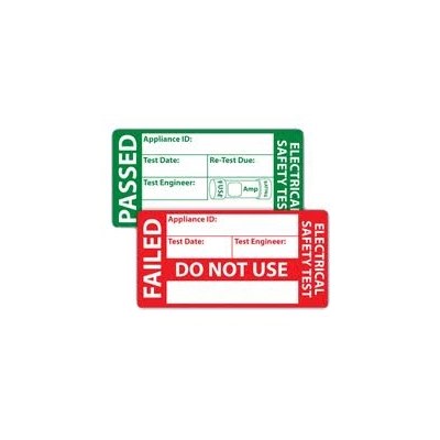 PAT Tester FAILED self adhesive labels 50x25mm permanent vinyl Pk100